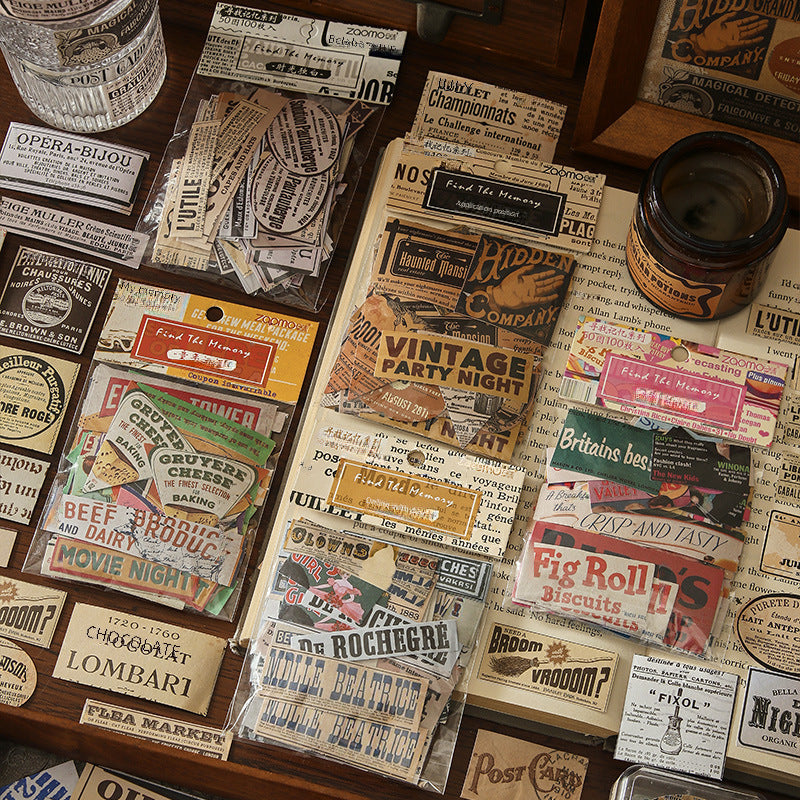 Sticker Bag – Searching Memory Series Retro INS Style, 8 Options - ViktaShop