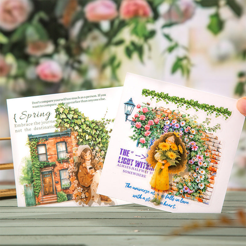 Forgotten Corner Series Vine Sticker Book, 4 Options - ViktaShop