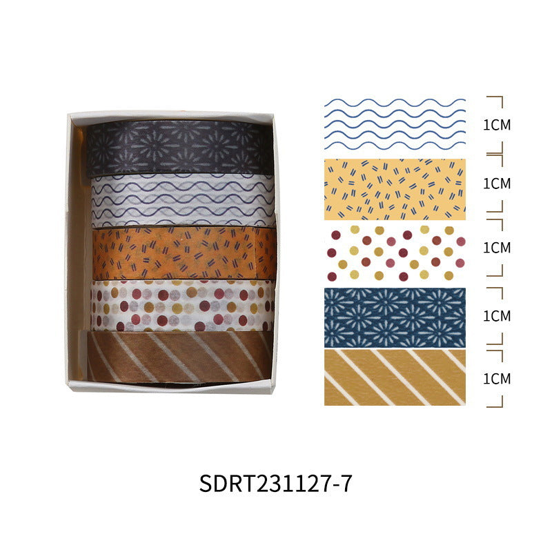 Salt Sunseeker Series – Retro Style Paper Washi Tape Set, 2m - ViktaShop