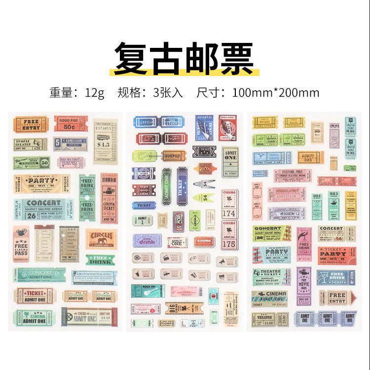 Small Fresh Flat DIY Stickers, 3 Sheets - ViktaShop