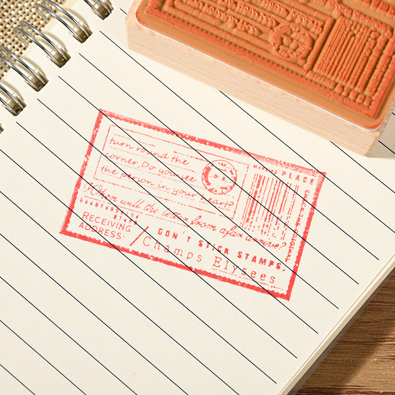 Vintage Wooden Postmark Seal – Flowers & Plants Stamp, 7 Options - ViktaShop