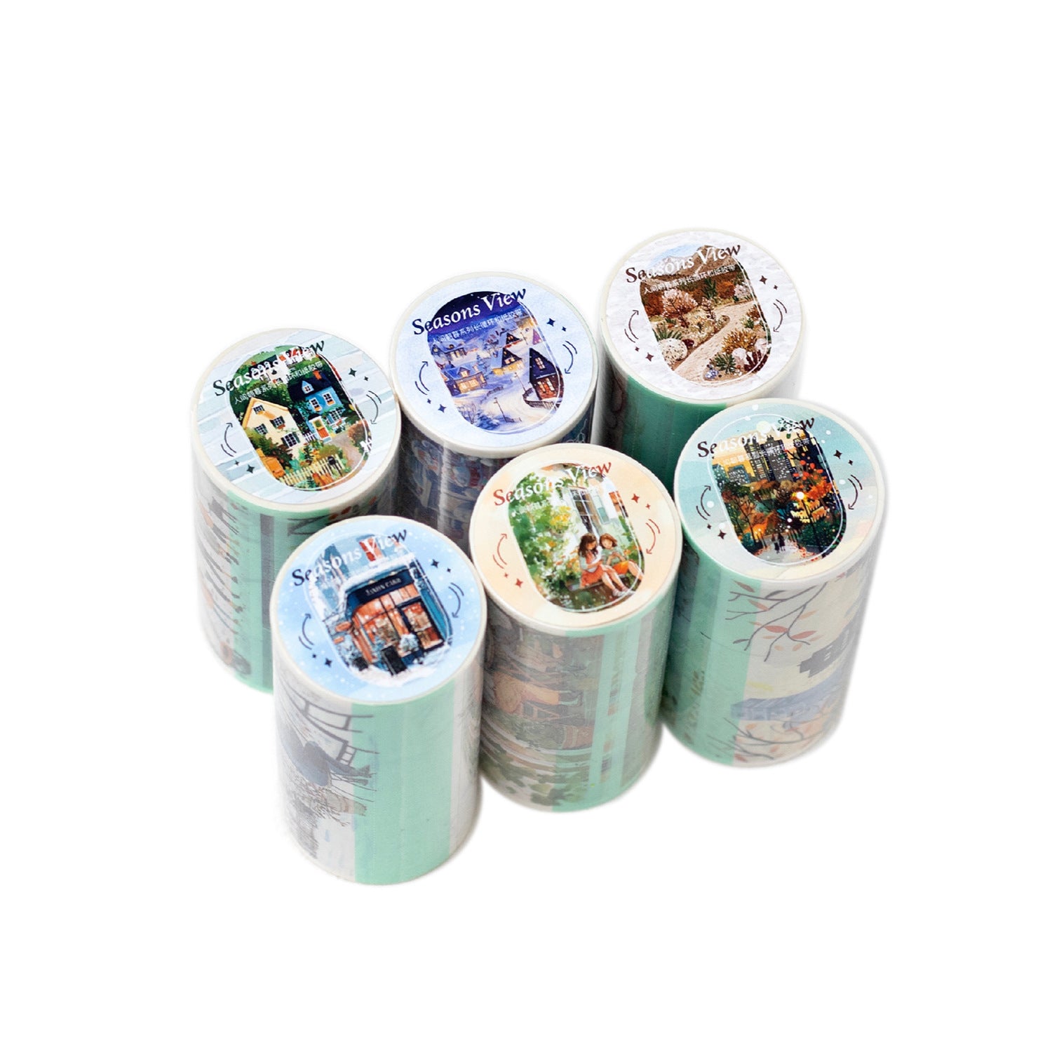 Twilight Washi Tape – Memories of the Journey, World Scenery, 2m - ViktaShop