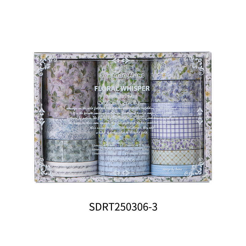 Floral Letter Washi Tape & Sticker Set – Plant Series, 4 Options - ViktaShop