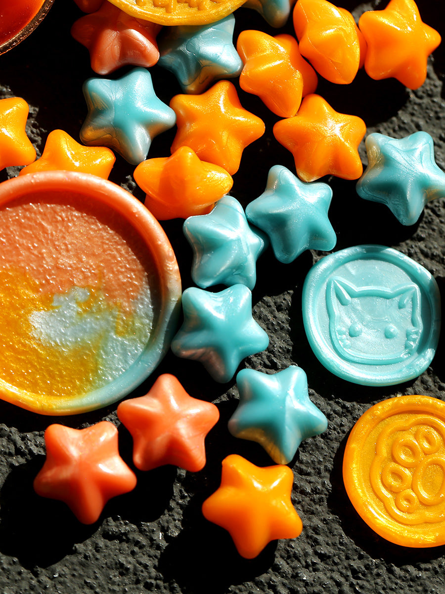 Macaron Color Star Spark Fire Paint Wax Granules Set - ViktaShop