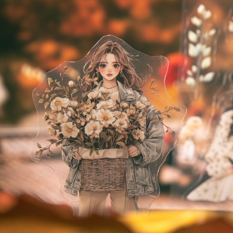 PET Stickers – Paris Series Retro Floral Decorative Stickers, 6 Options - ViktaShop