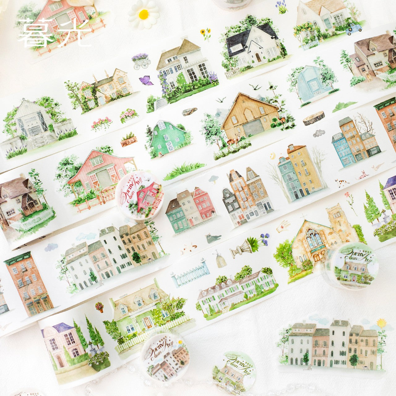 Twilight Slow Crossing Spring Light Series Washi Tape, 4 Options - ViktaShop