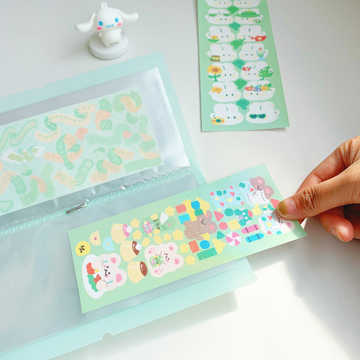 Macaron Series Korean Goo Card Stickers - Hand Account, 60 Pcs - ViktaShop