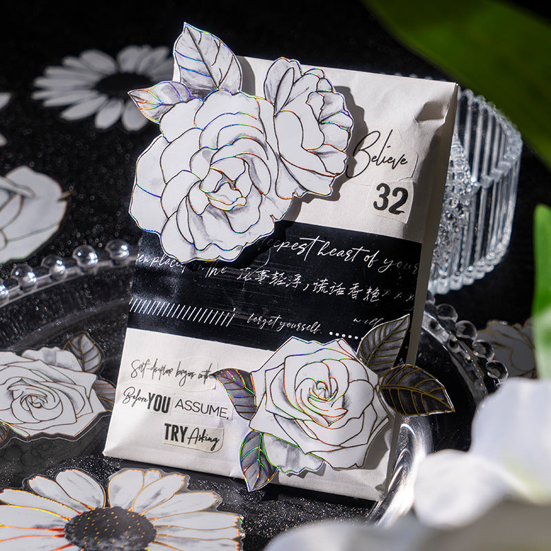 PET Stickers – Night Flowers Series, 6 Options - ViktaShop