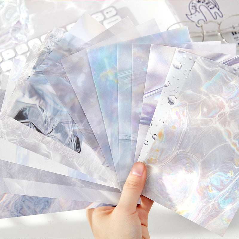 Sunlight Shadow Series Decorative Paper – Water Wave Background, 20 Sheets - ViktaShop
