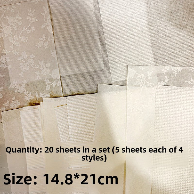 Transparent Rose Embossed Cotton Paper – Handmade, DIY, Scrapbooking - ViktaShop