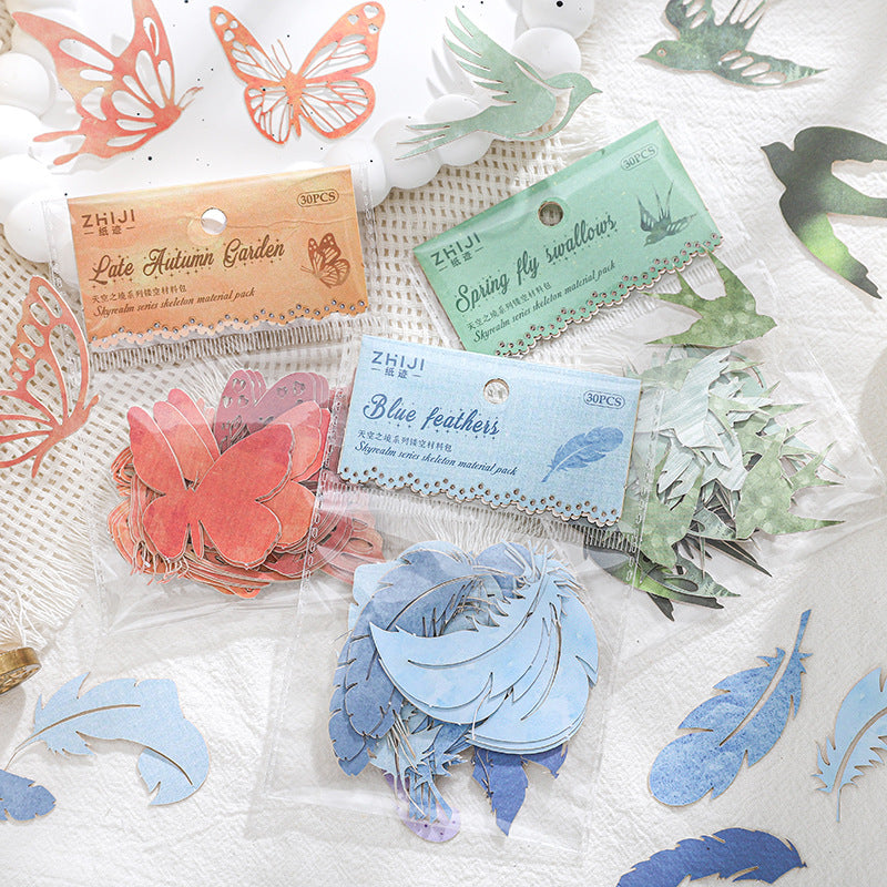 Sky Realm Hollow Material Pack - White Kraft Paper, 6 Options - ViktaShop