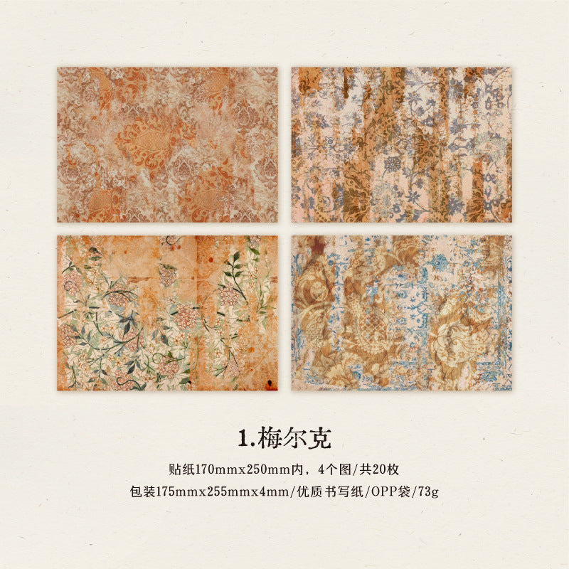 Baroque Relics Material Paper - 15 Pcs - ViktaShop