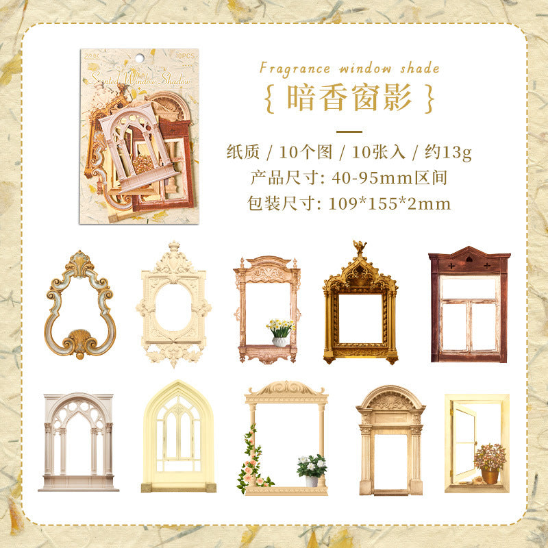 Window Series Material Paper - Old Dream Lattices, 4 Options - ViktaShop