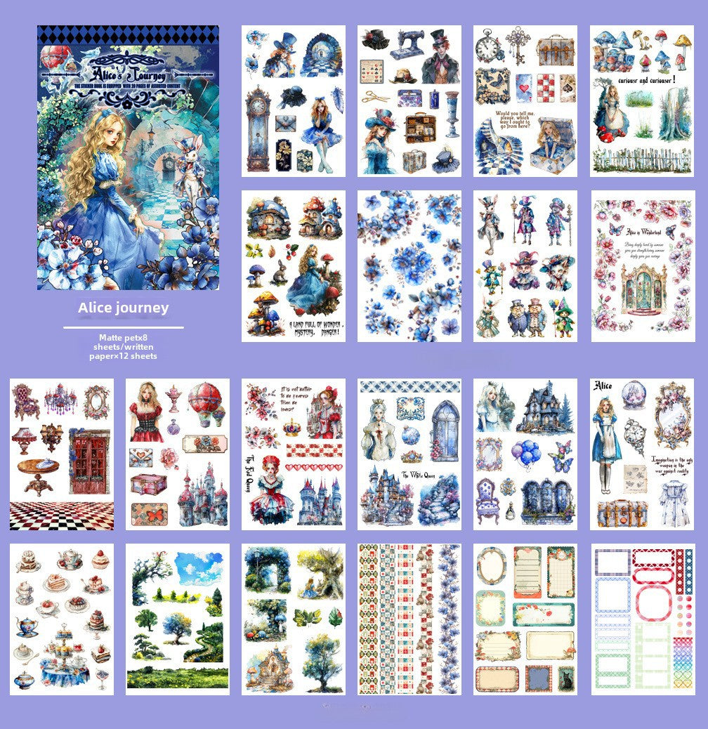 Alice Character PET Sticker Pack – Hand Account Decoration - ViktaShop