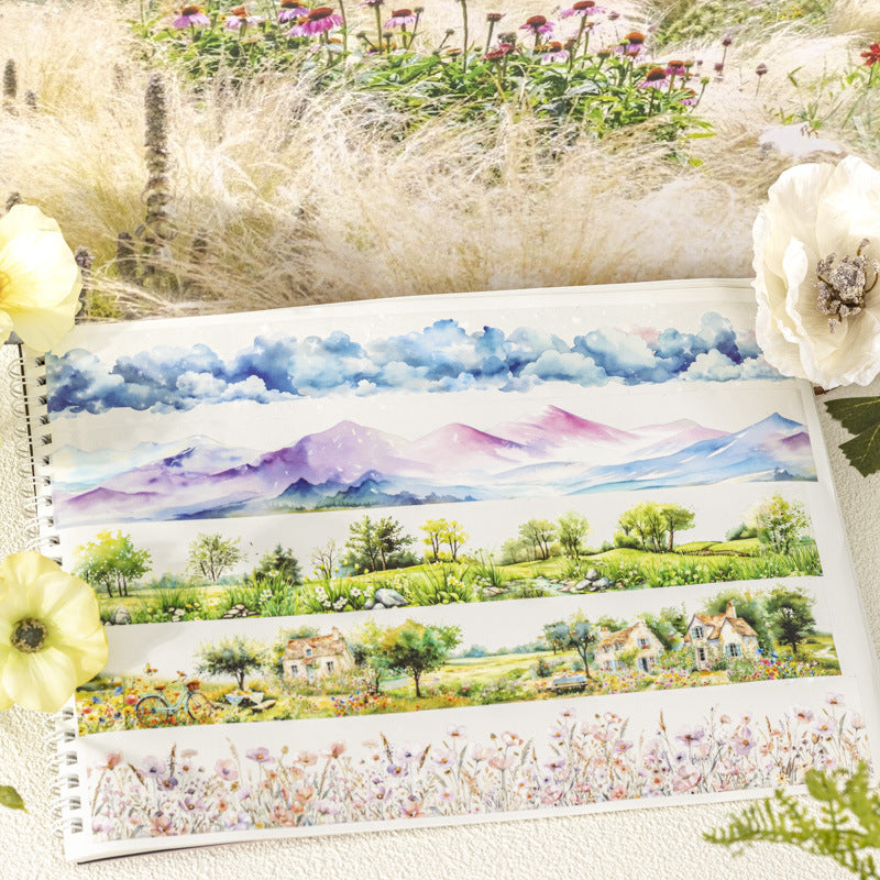 Forest Garden Washi Tape Set - Scrapbooking & DIY Decorative Collage Stickers - ViktaShop