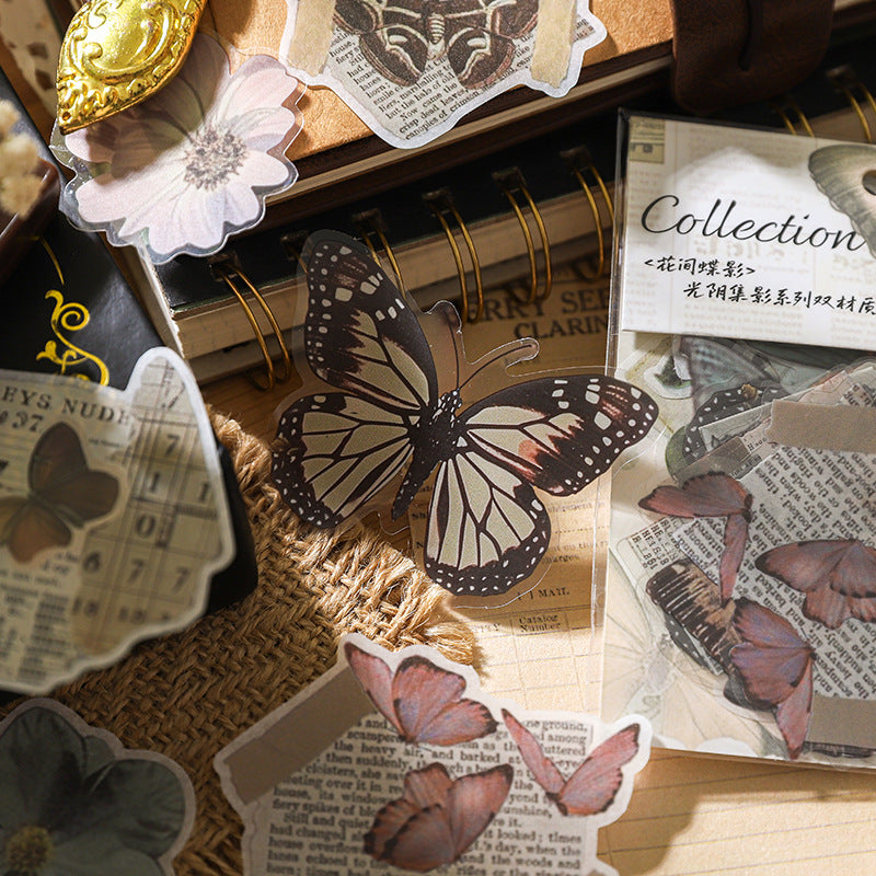 Paper Sticker Pack Time and Shadow Collection, 6 Options - ViktaShop