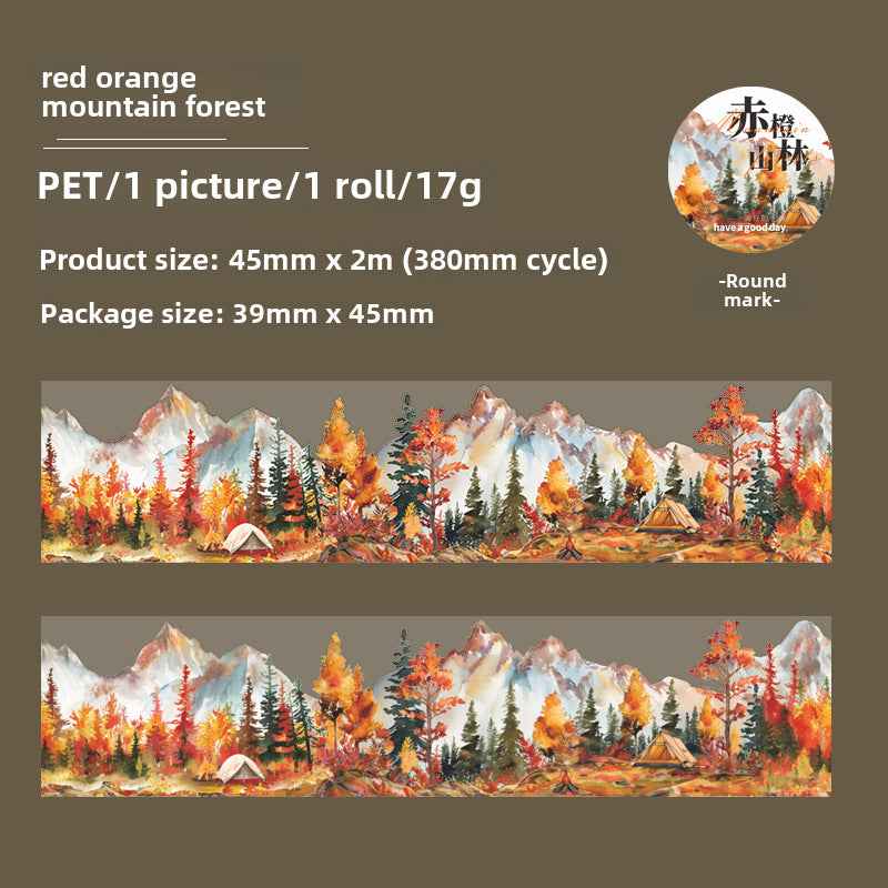 Mountain PET Tape for Scrapbooking