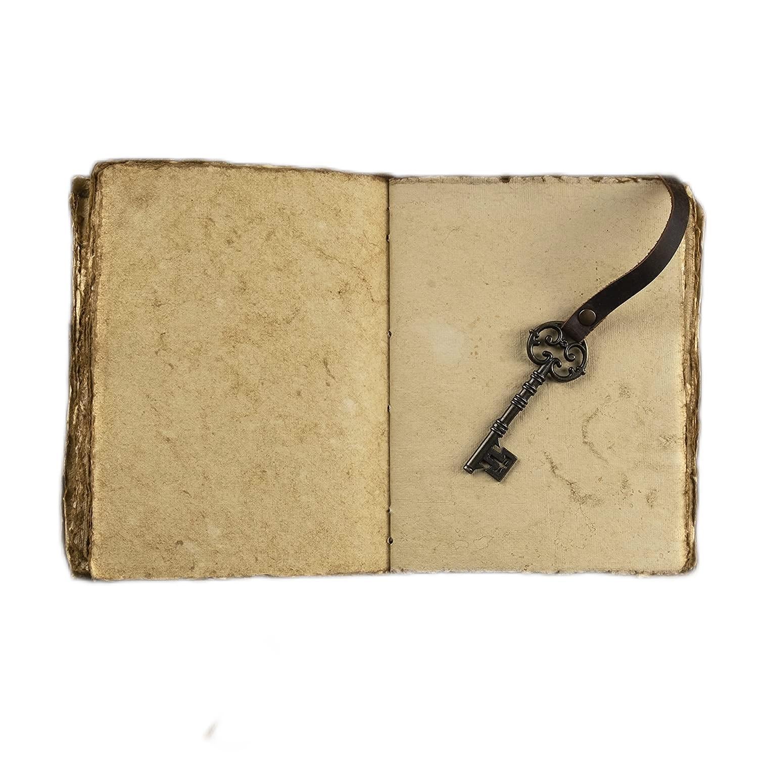 Vintage Leather Journal with Handmade Deckle Edge Paper - ViktaShop