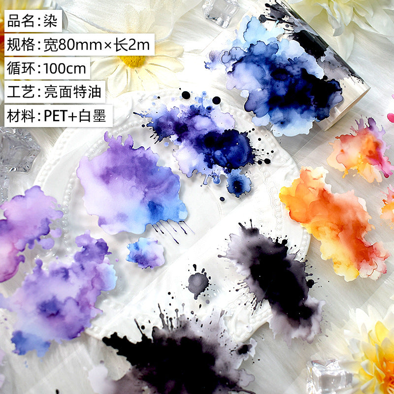 Ancient Style PET Journal Tape – Large Building Background, 2m - ViktaShop