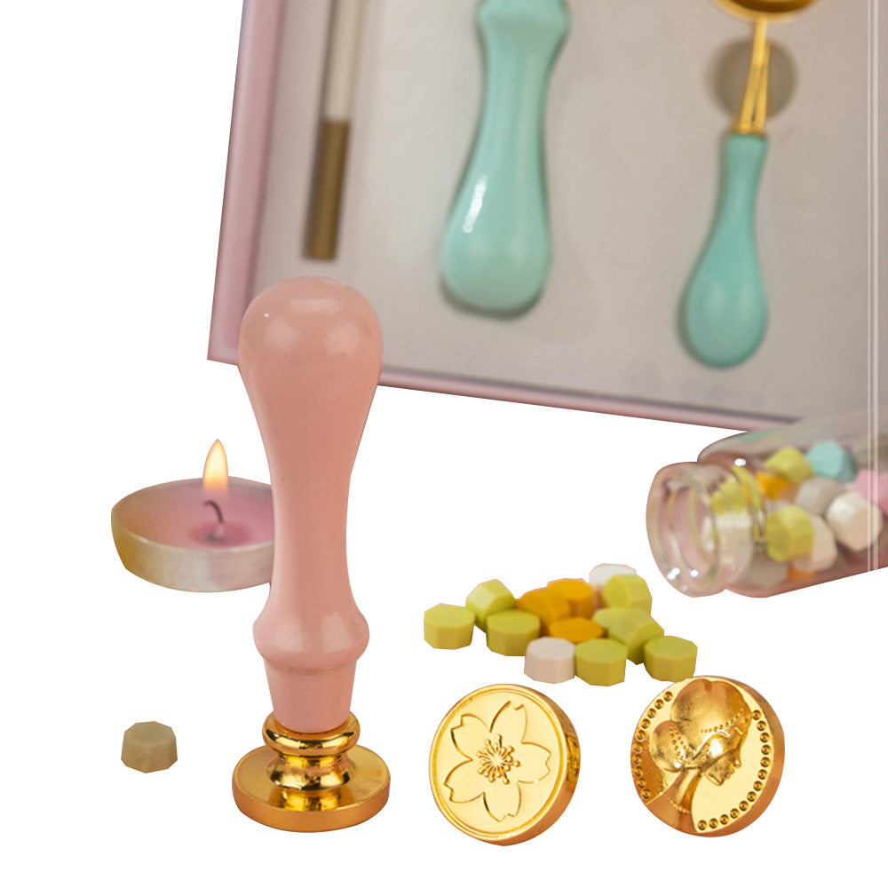 Cherry Blossom Fire Paint Seal Set – Complete Wax Seal Kit for Invitations & DIY - ViktaShop