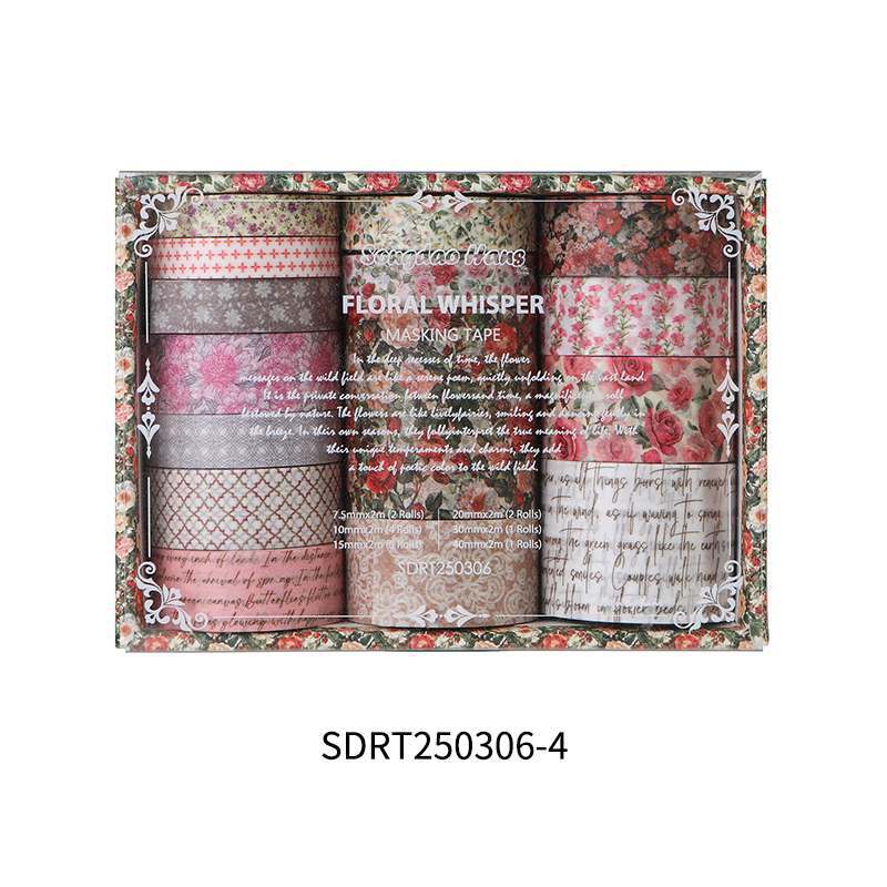 Floral Letter Washi Tape & Sticker Set – Plant Series, 4 Options - ViktaShop