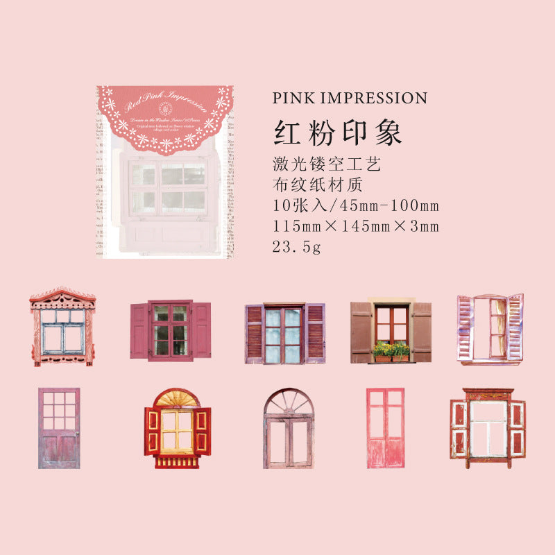 Vintage Hollow Flower Window Stickers, 10 Pcs - ViktaShop