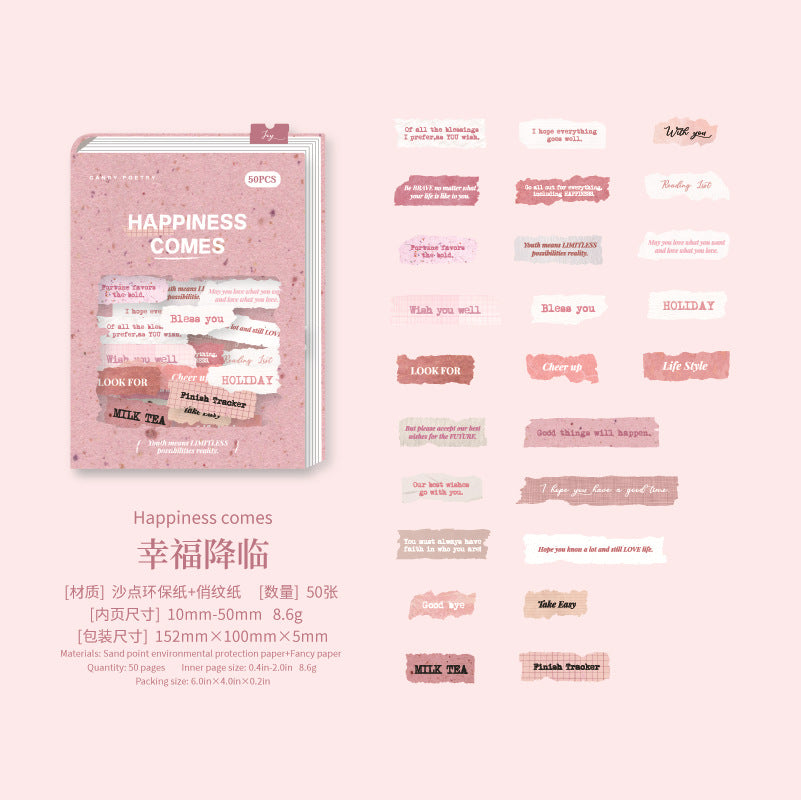 Vintage English Label Sticker, 6 Options - ViktaShop