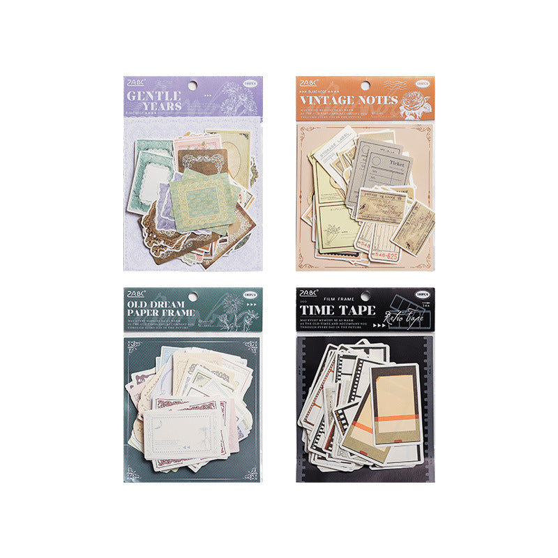 Nostalgic Time Material Paper - Message Notes, 6 Options - ViktaShop