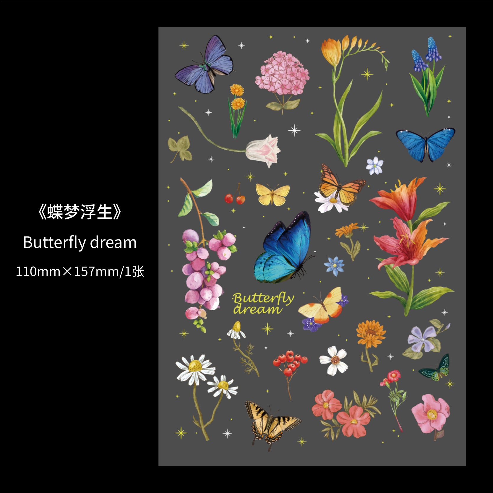 Dark Night Animal Shaped Retro Stickers – Creative PET Stickers, 6 Options - ViktaShop