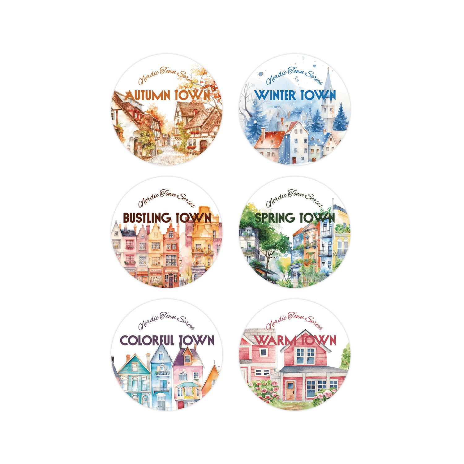 Ancient Forest PET Tape - Nordic Town Series, European Castle Theme, 2m - ViktaShop