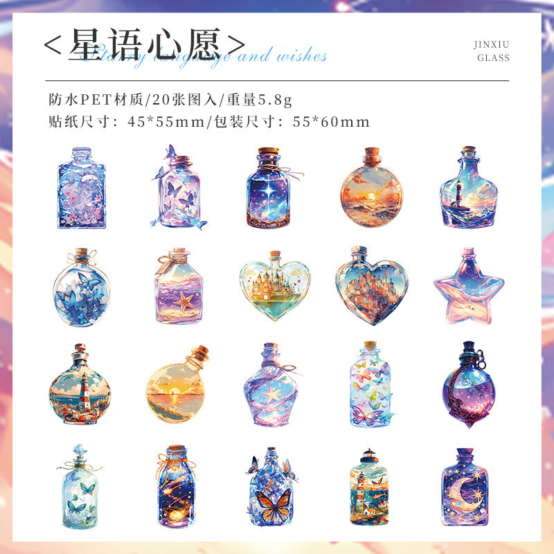 PET Sticker Pack – Splendid Coloured Glaze Series, 6 Options - ViktaShop