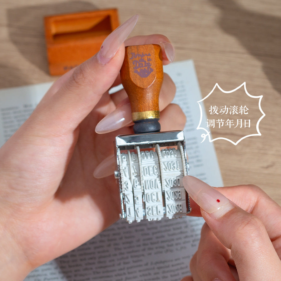 Retro Date Roller Seal – Adjustable Year Month Day DIY Stamp, 2 Options - ViktaShop
