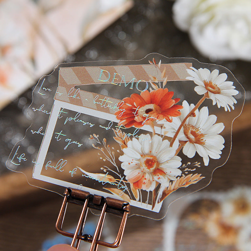 Transparent PET Plant & Flower Stickers - ViktaShop