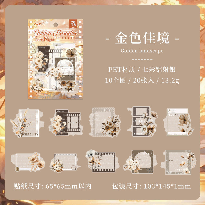 Transparent PET Plant & Flower Stickers - ViktaShop