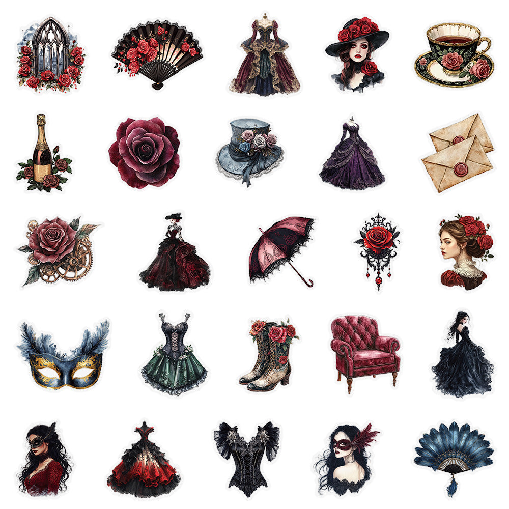 Masquerade Ball Stickers – Decorative Stickers, 50 Pcs - ViktaShop