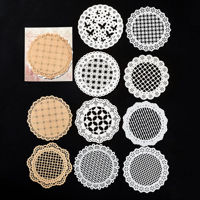 Lace Paper INS Material Decoration Base, 10 Pcs - ViktaShop