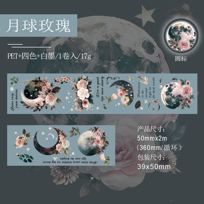 PET Plant Flower Sticker – Material Decoration Collage Tape, 3.5m - ViktaShop