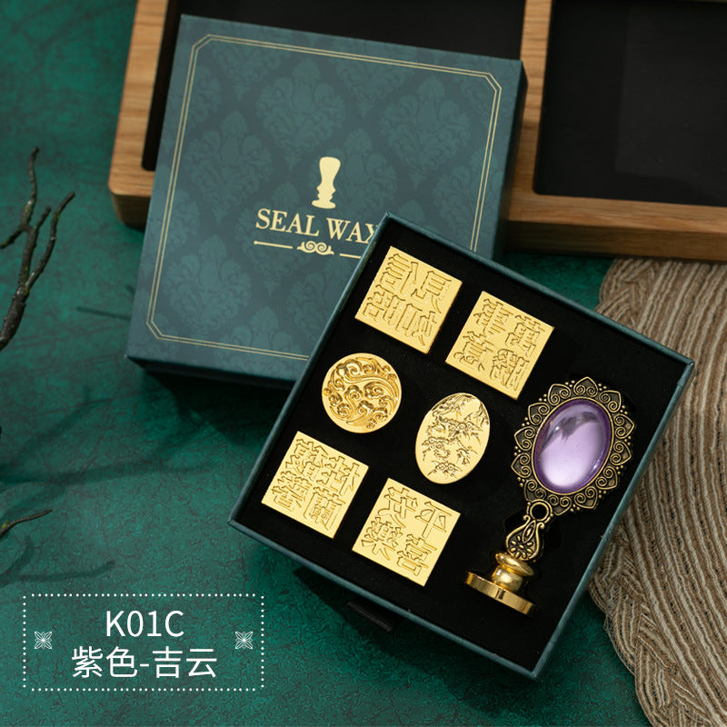 Retro Fire Paint Seal Gift Box Set – Full Artistic Wax Seal Kit, Wholesale - ViktaShop