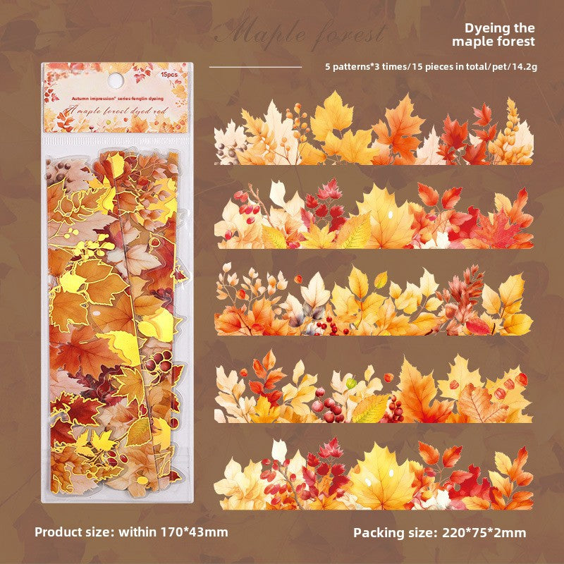 Autumn Impression PET Sticker Pack, 6 Options - ViktaShop
