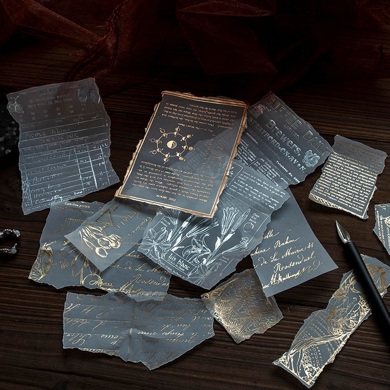 Starry Sky Gilded Sulfuric Acid Paper - Music Tickets & Letters, 8 Options - ViktaShop