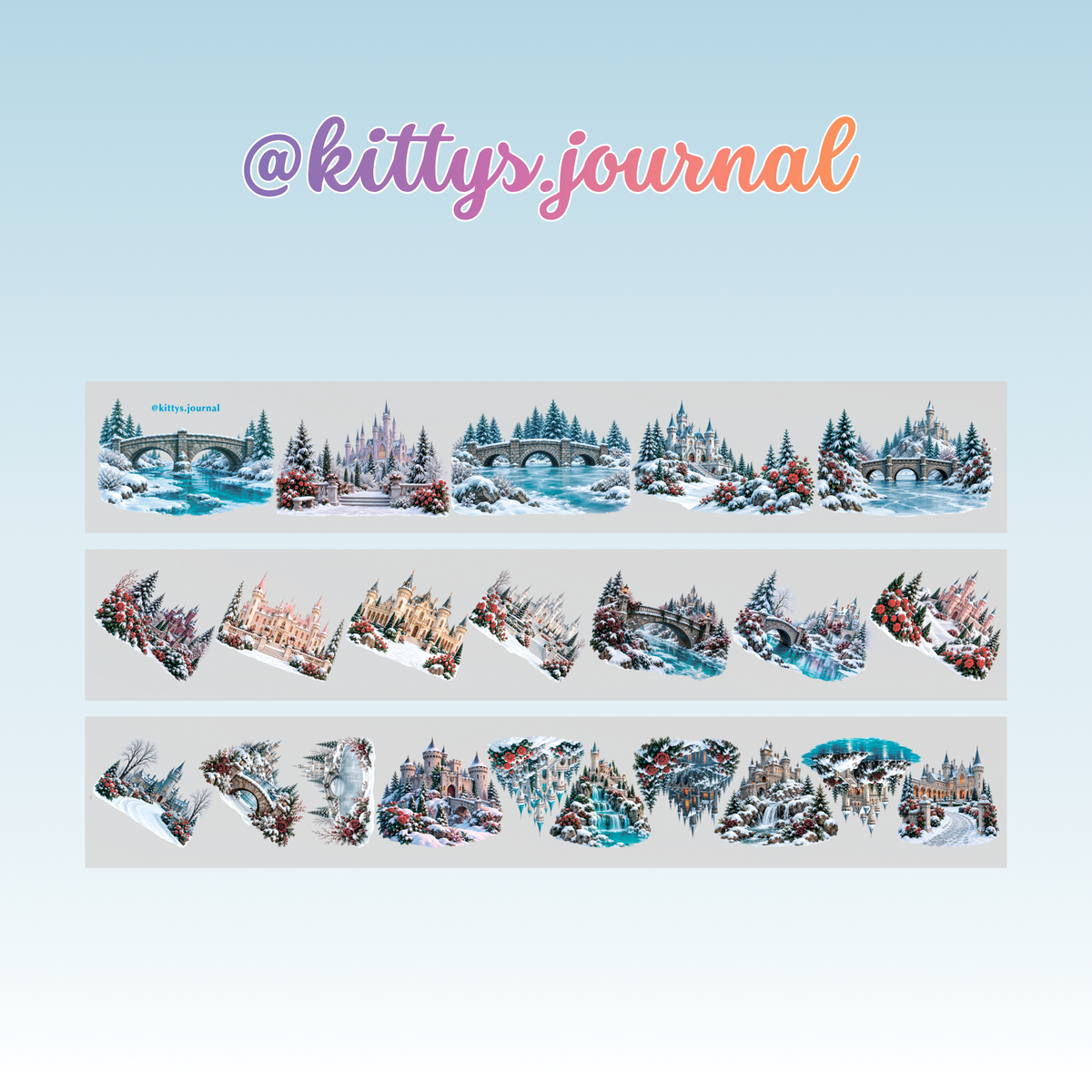Kittys Journal Frozen Castles PET Tape 11cm x 2.5m