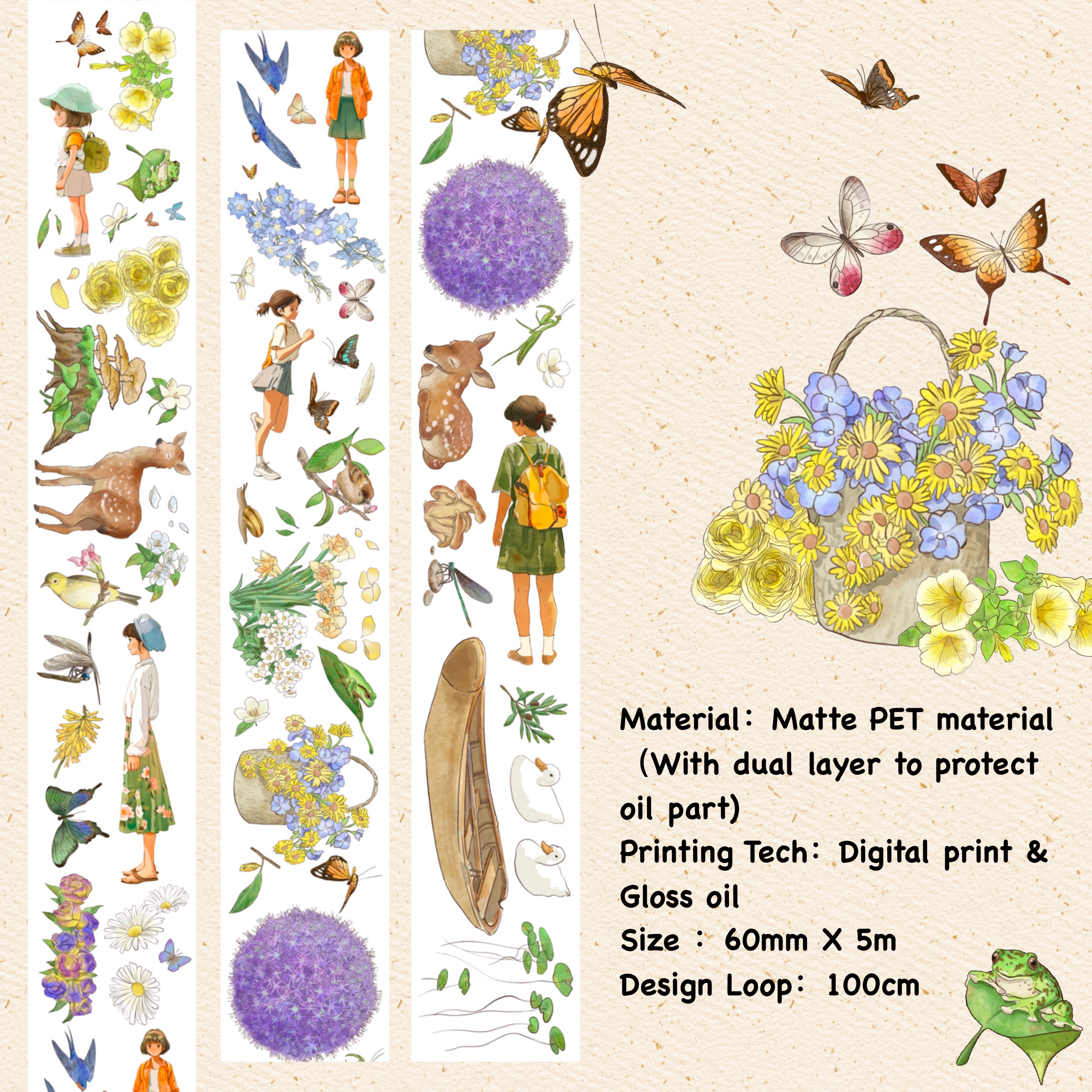 Shiimmer Spring Outing PET Tape 6cm x 5m