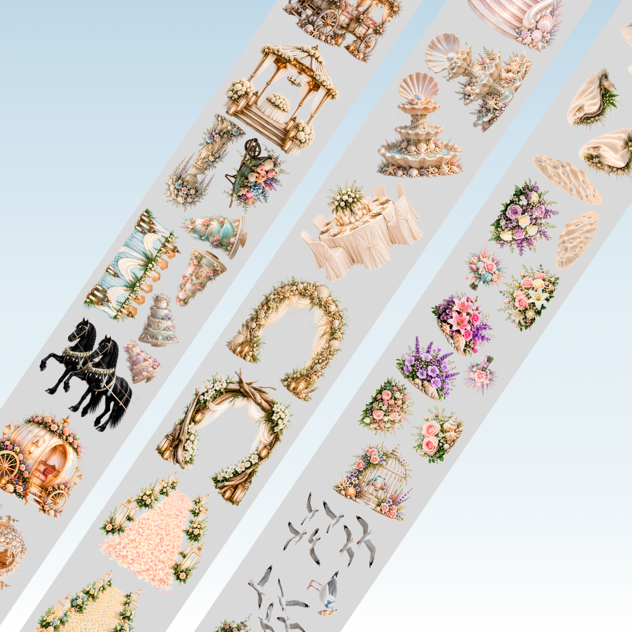 Kittys Journal Wedding Elements PET Tape 10cm x 2.5m