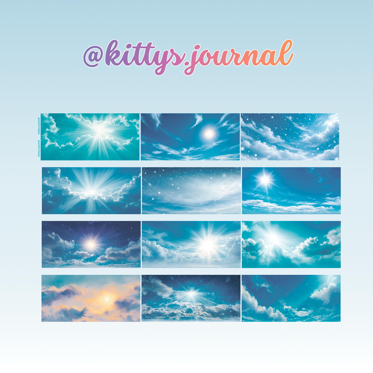 Kittys Journal Winter Sky PET Tape 10cm x 2.5m
