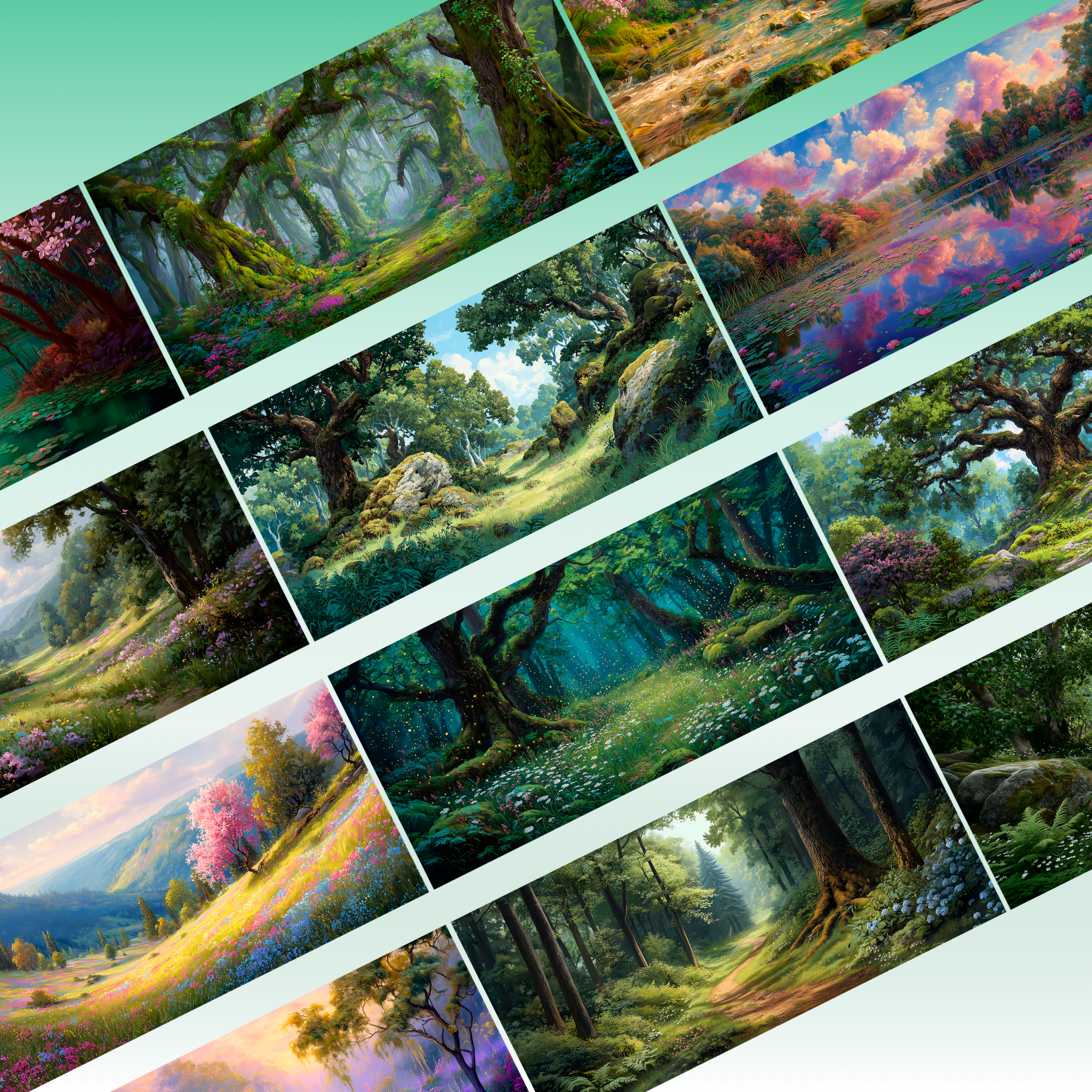 Kittys Journal Woodland Scenery PET Tape 10cm x 2.5m