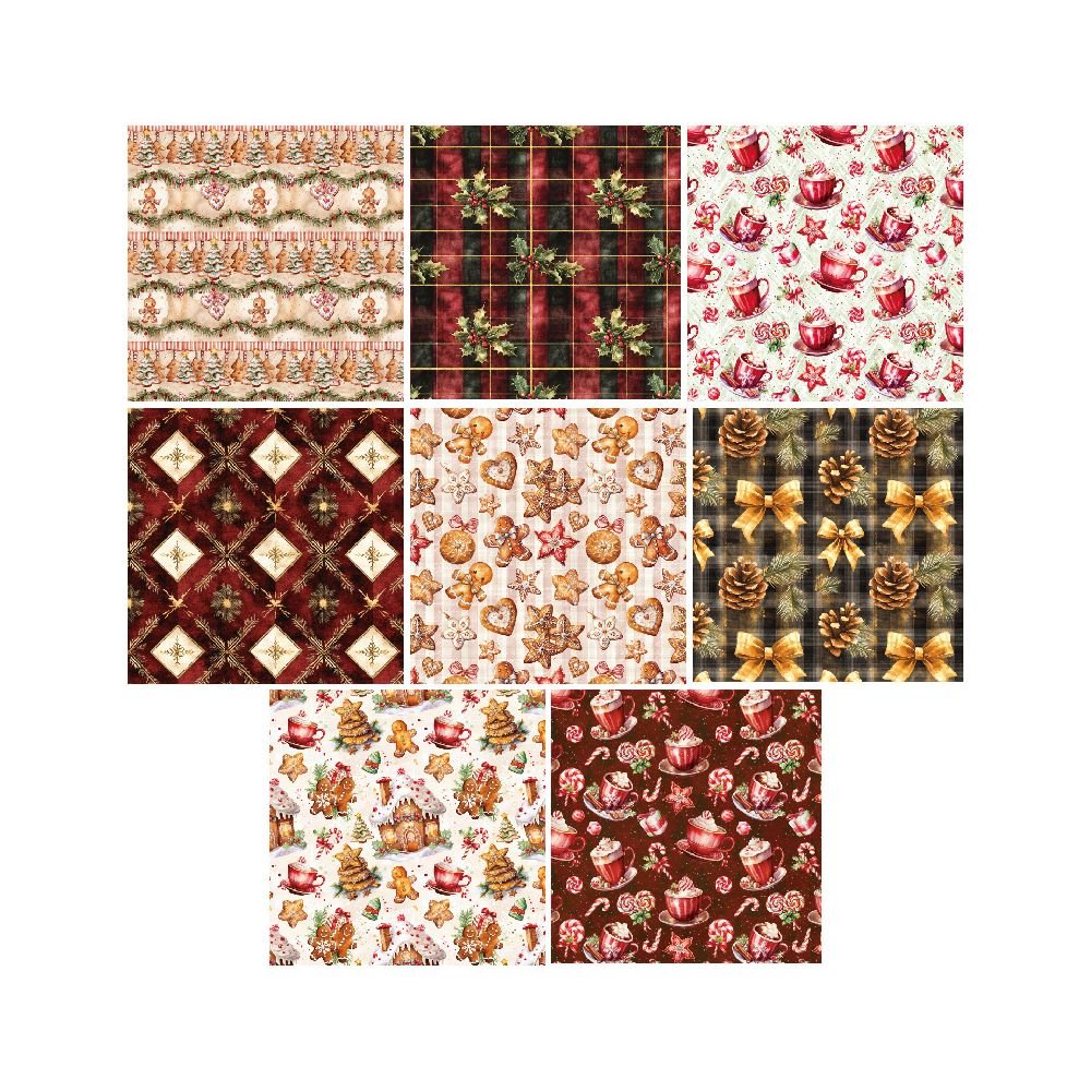 Christmas series material paper 24 Pcs - ViktaShop