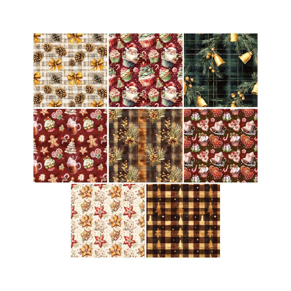 Christmas series material paper 24 Pcs - ViktaShop