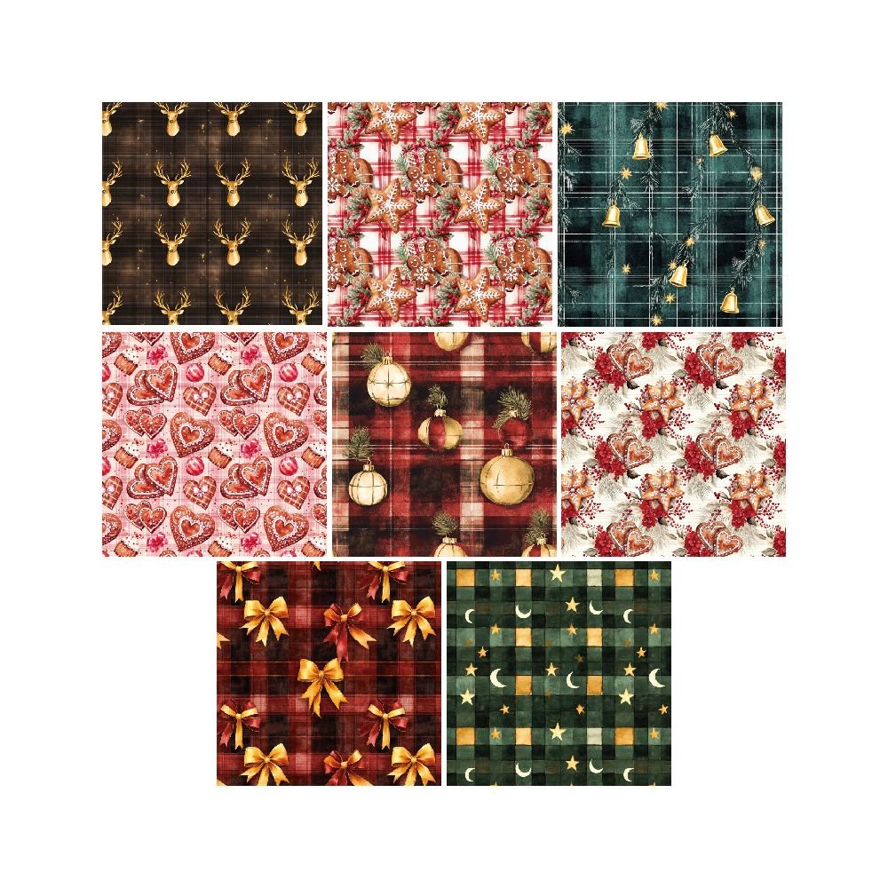 Christmas series material paper 24 Pcs - ViktaShop