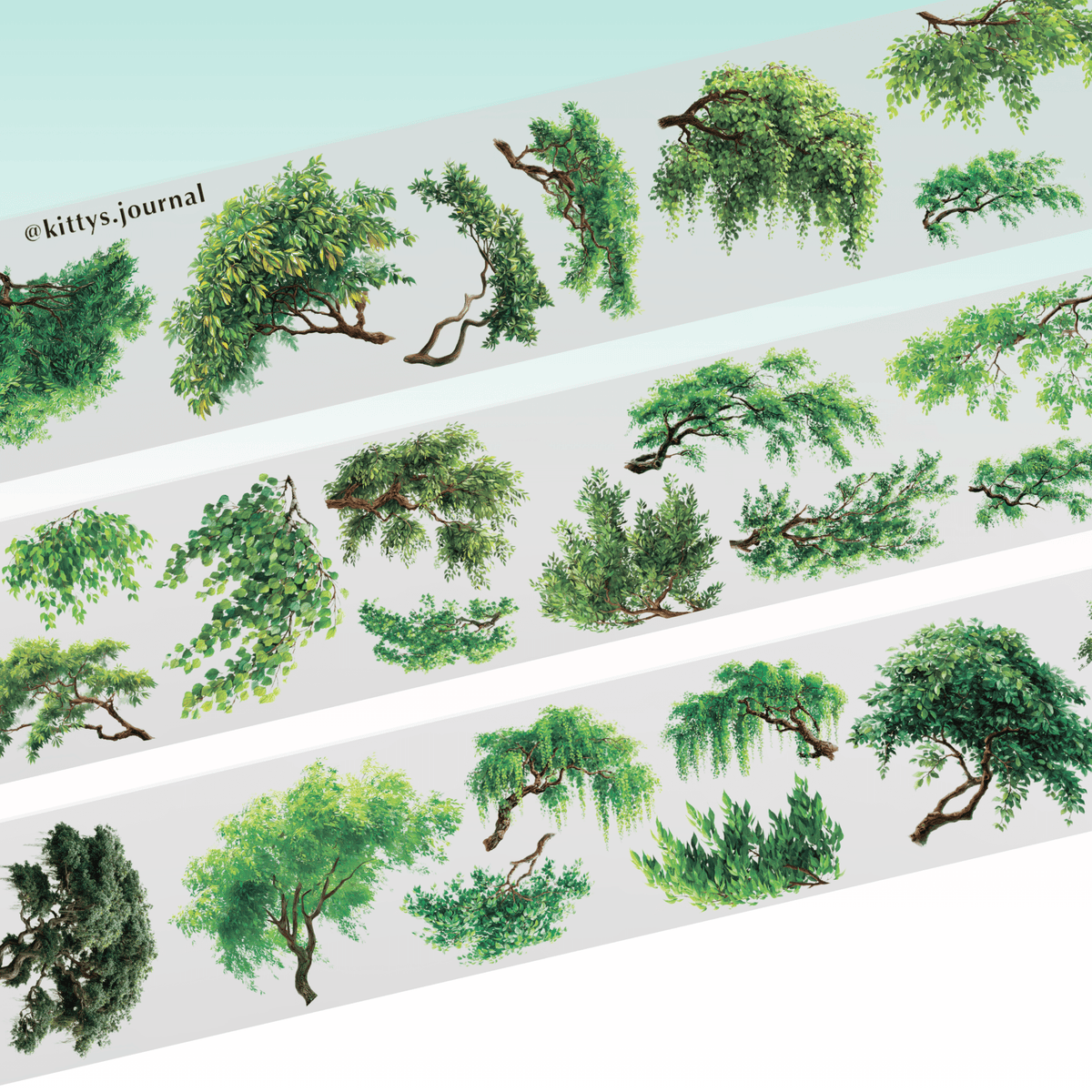 Kittys Journal Branches PET tape 8cm x 1.25m - ViktaShop