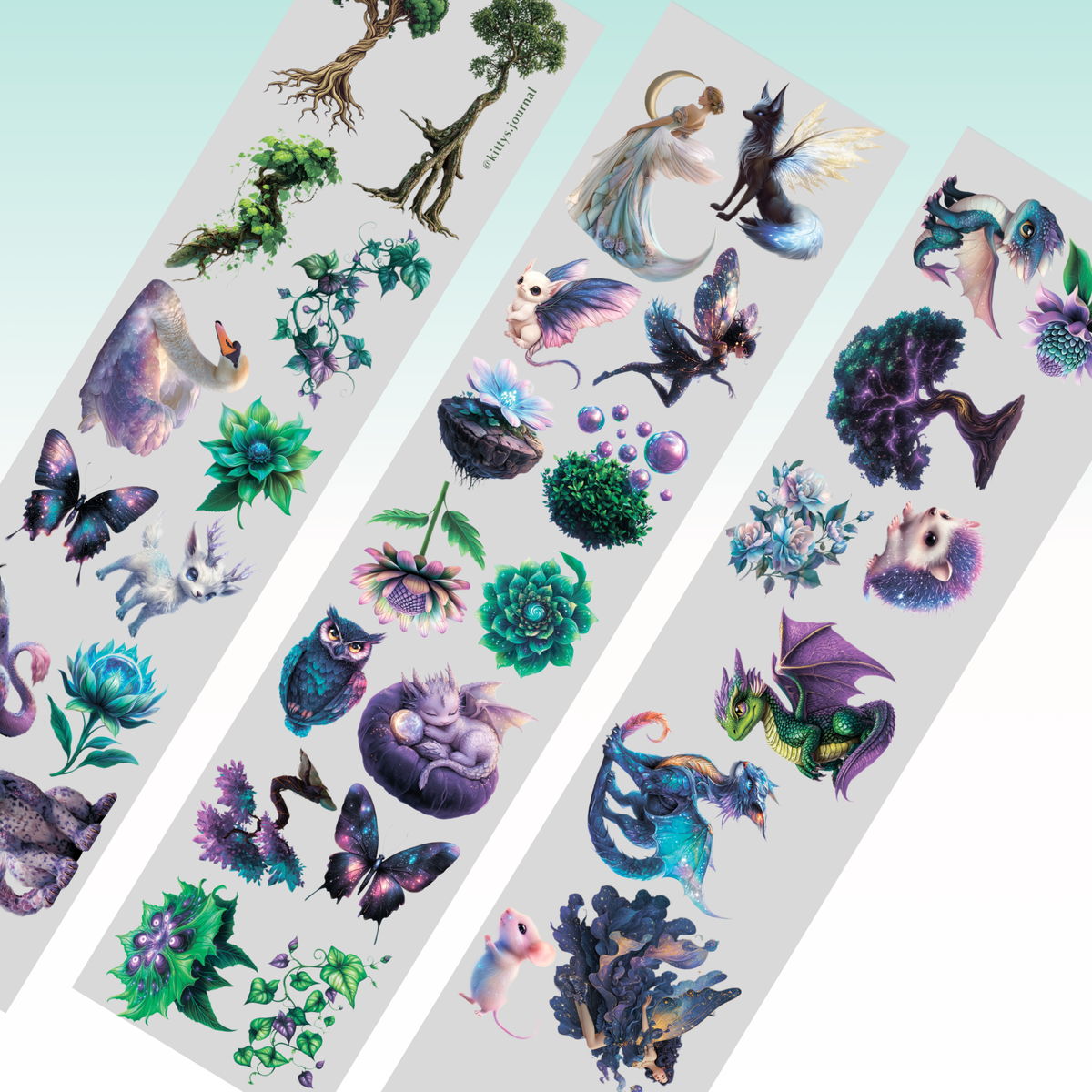 Kittys Journal Cosmic Plants PET tape 10cm x 1.25m - ViktaShop